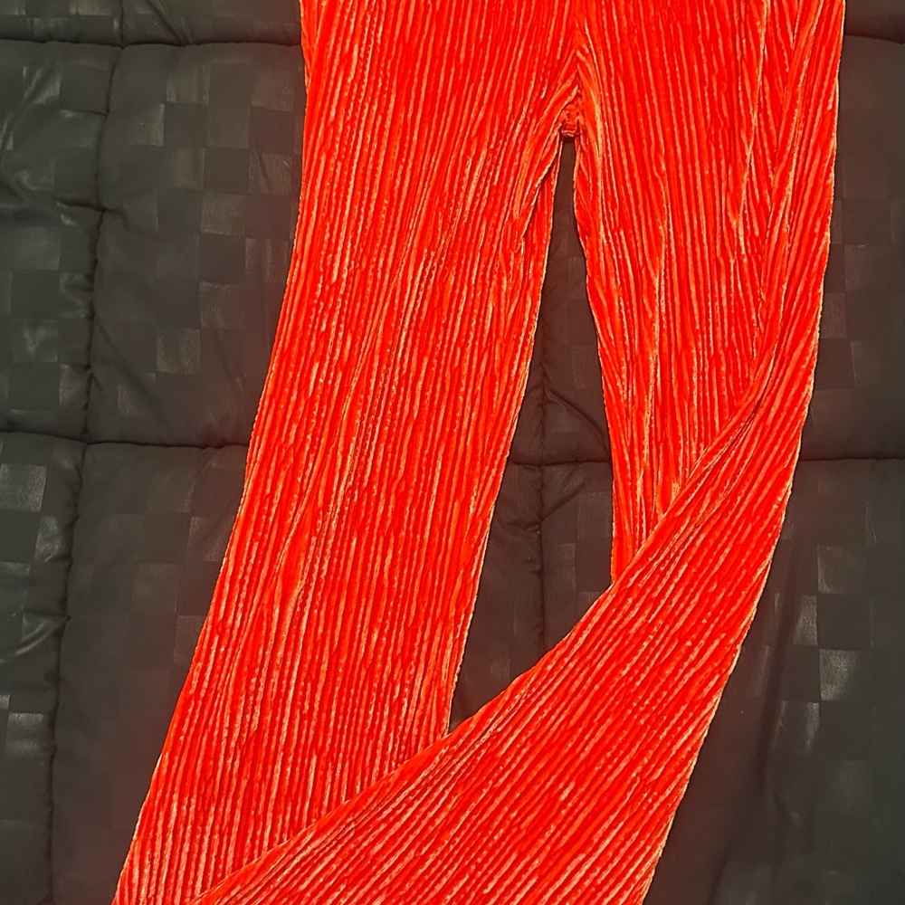 Urban Outfitters Red Velvet Flare Pants